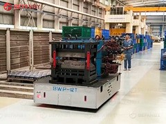 Elektrikli 12 Ton Kalıp Transfer Arabası, Paletsiz Akülü Taşıma Arabası