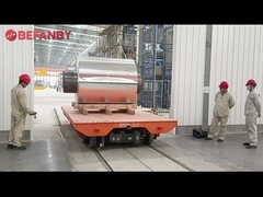 50 Ton Malzeme Transfer Raylı Arabası, Elektrikli Bobin Taşıma Arabası Yolda