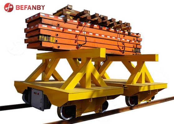 75t Steel Plate Transfer Electric Rail Flatbed Cart