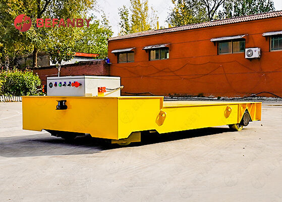 Steerable Battery Operated PU Wheels Trackless Transfer Cart with Customized Size for Factory Use