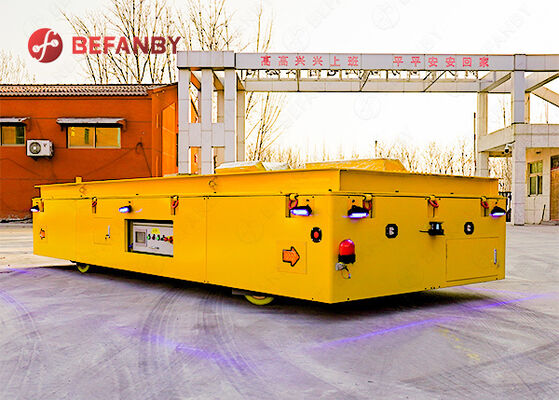 Support Customized Trackless Transfer Trolley For Steel Factory
