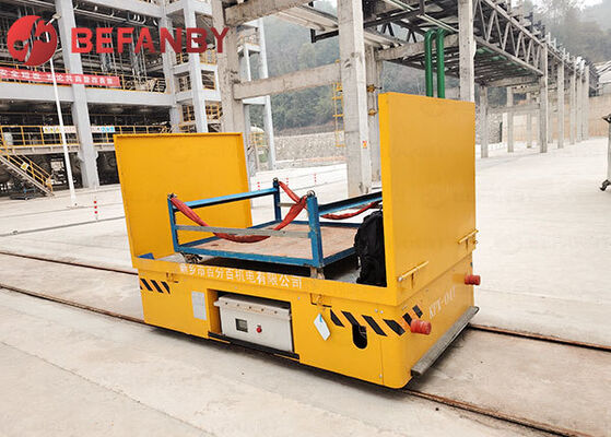 Customized 0.4t Rail Electrical Transfer Trolley With Protective Frame