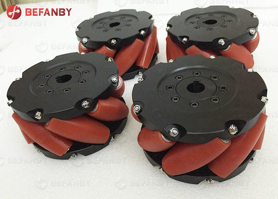 360 derece 380 mm 15 inç Mekanum Tekerleği AGV Trolley için Omnidirectional Wheel