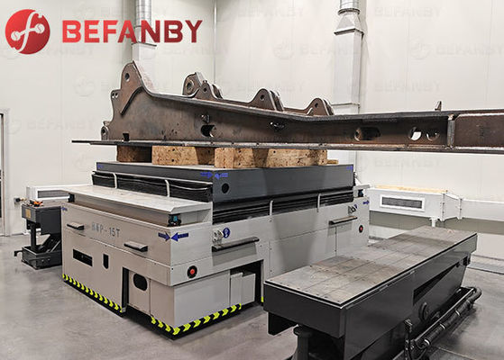 Fabrika raysız nakliye aracında kaldırma cihazı ile çift tekerlekli tahrik kullanımı