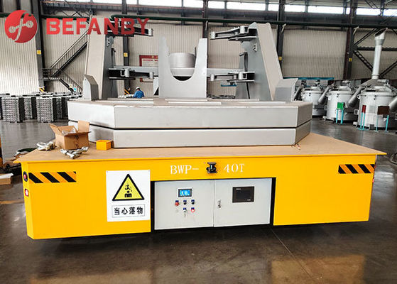 Erimiş alüminyum taşıma arabasını dökmek için kullanılan 40 tonluk batarya