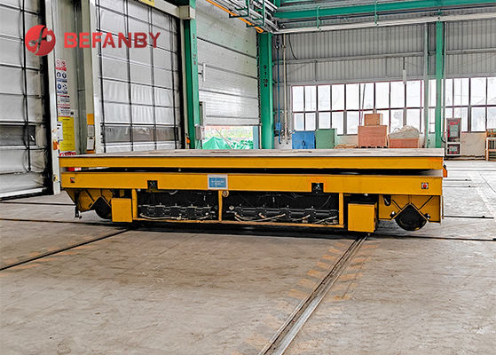 Long Lifetime Electrical Operated Hydraulic Lift Rail Transfer Cart With Customized Load Capacity