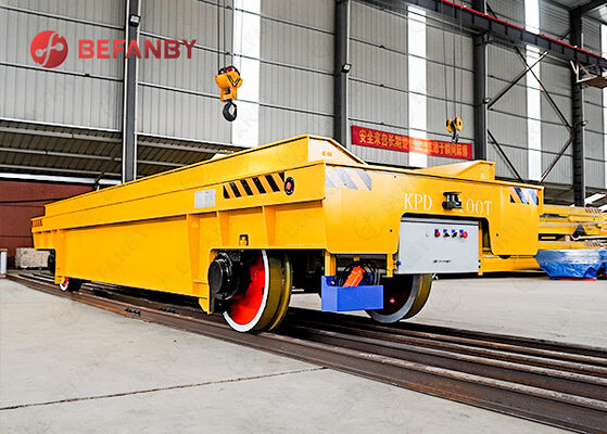 Heavy Duty 100t Coil Rail Transfer Cart For Material Handling
