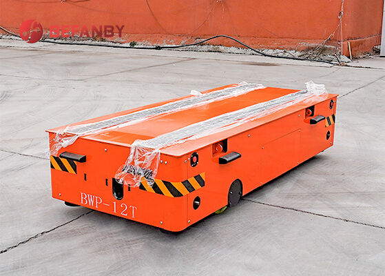 Endüstriyel malzeme işlemi için kablosuz uzaktan kumanda ile 12 tonluk pil ile çalışan izsiz transfer arabası