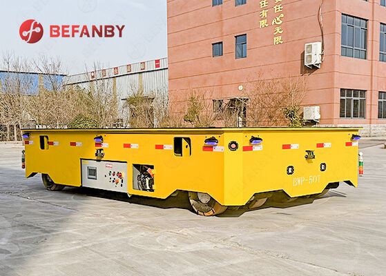  50T Custom Steel Structure Frame Trackless Flat Transfer Cart