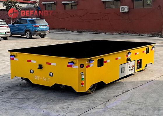 50T Özel Çelik Yapı Çerçevesi İzsiz Düz Transfer Araba