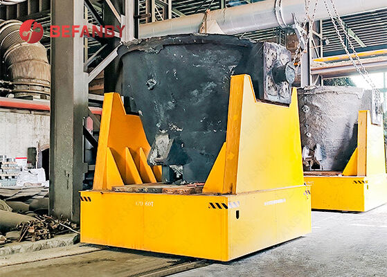 Capacity 60 Ton Ladle Transfer Cart For Large Steel Ladle Factory