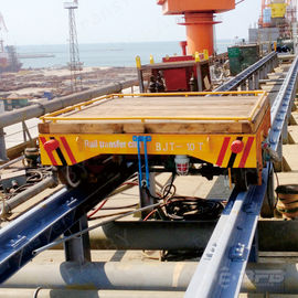 Büyük Gemi Makine Parçaları Motorlu Transfer Arabası, Raylarda 15T Anma Yükü
